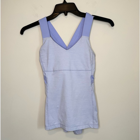 lululemon athletica Tops - Lululemon Heathered Periwinkle Purple Tank Top size 6